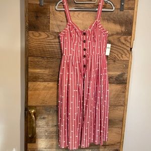 Anthropologie red and white stripe summer dress